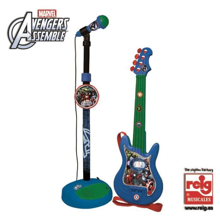 AVENGERS Guitare avec microphone - 4 cordes