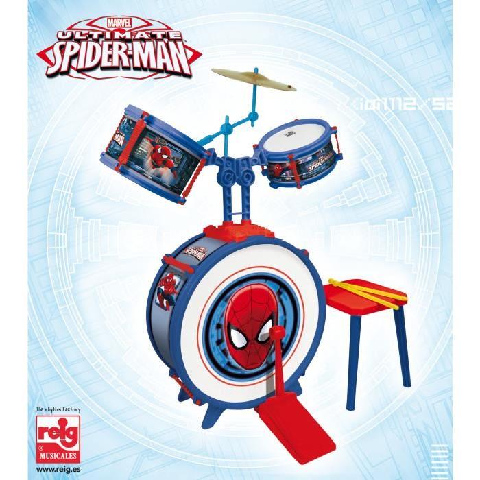 SPIDERMAN Batterie (Grosse caisse, deux tambours, bongo et cymbale)