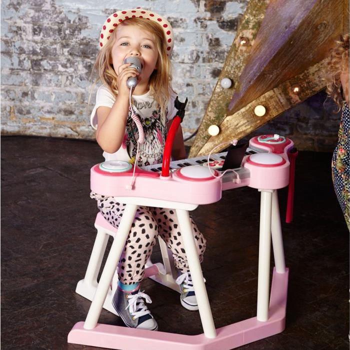 ELC Piano et Microphone Rose pour Enfants