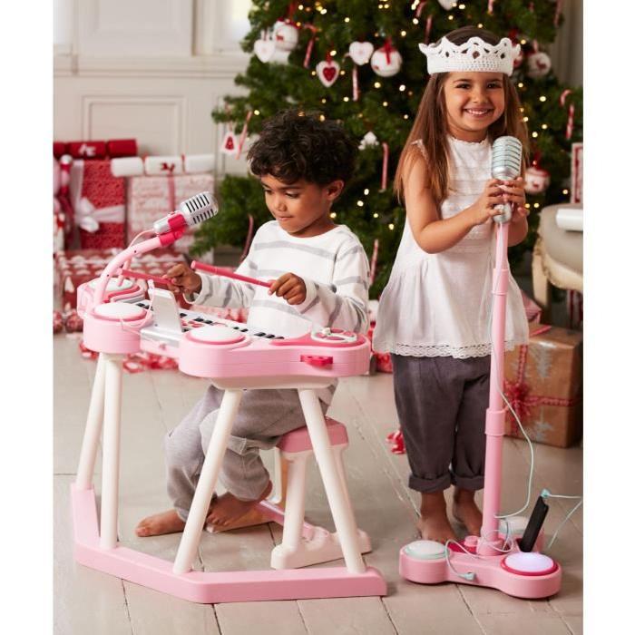 ELC Piano et Microphone Rose pour Enfants