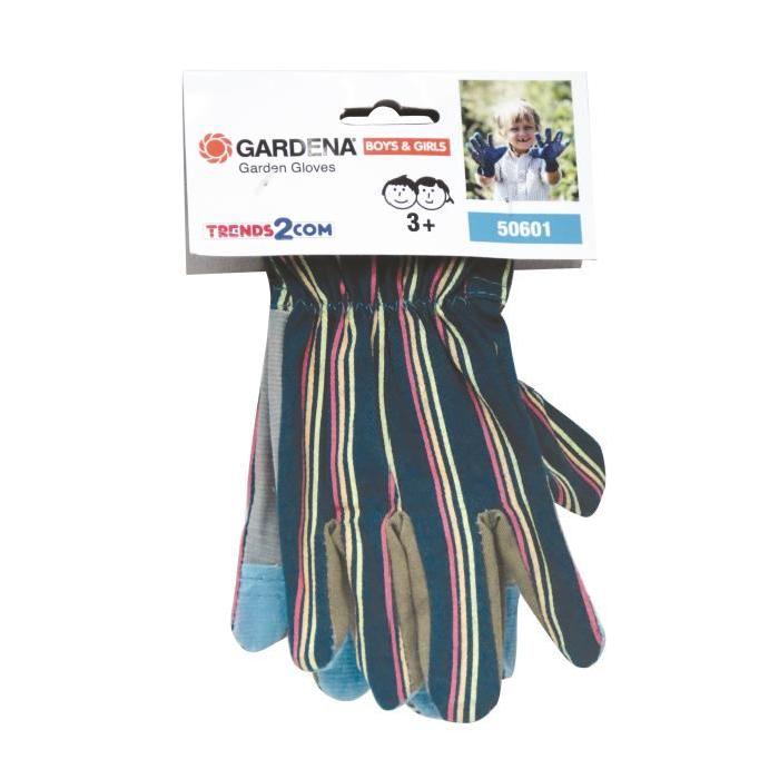 GARDENA Gants de jardin - Enfant a partir de 3 ans - 75 % coton, 25 % polyester