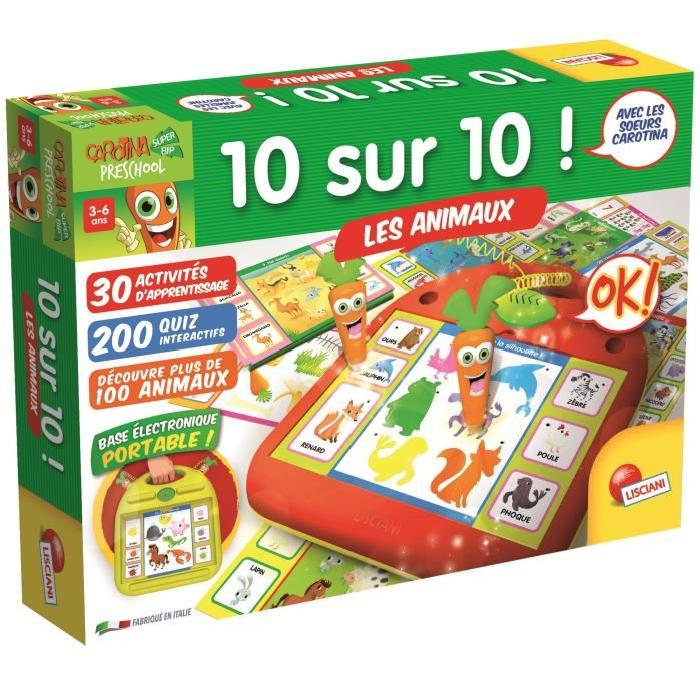 LISCIANI Carotina - 10 Sur 10 Les Animaux - Jeu Educatif