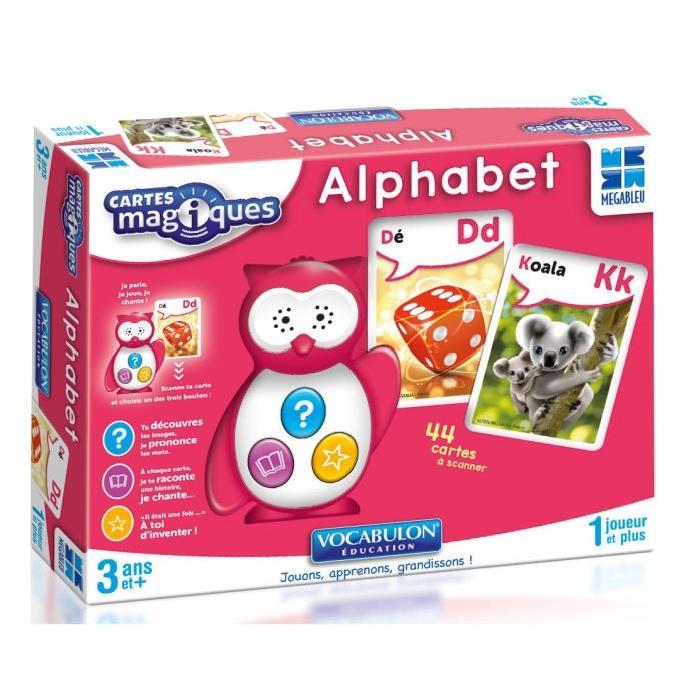 MEGABLEU Coffret Cartes Magiques Vocabulon - Theme Alphabet