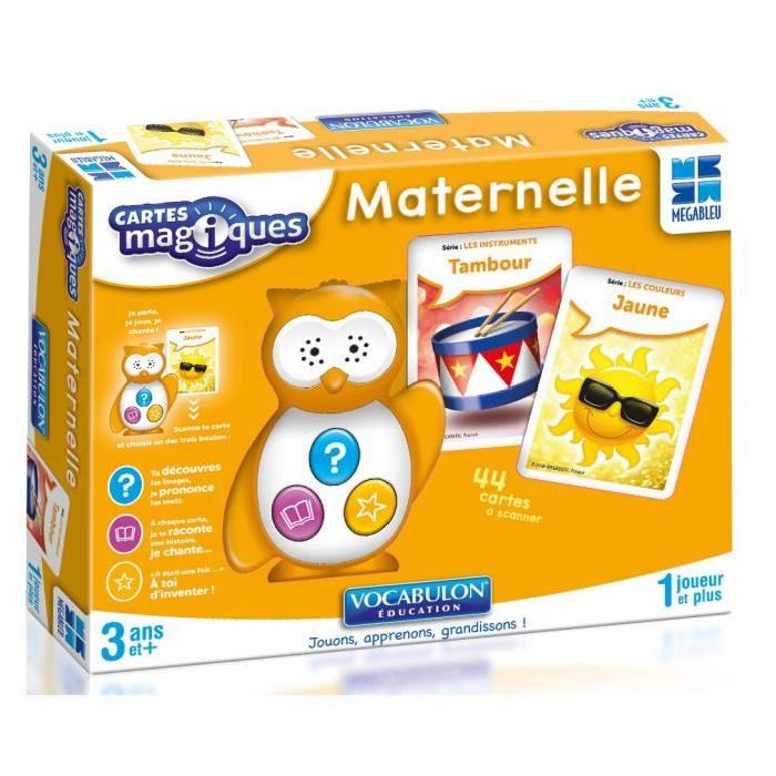 MEGABLEU Coffret Cartes Magiques Vocabulon - Theme Maternelle