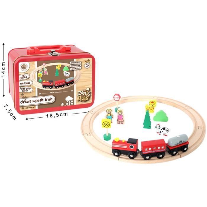 MGM Valisette métal circuit train en bois