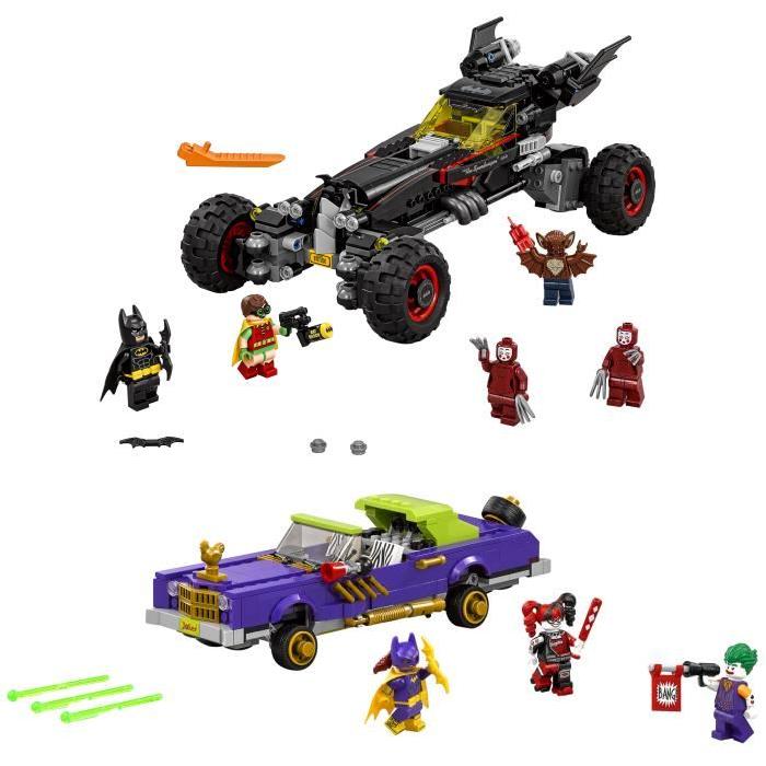 Pack LEGO Batman Movie - Batmobile et  Décapotable du Joker (8 figurines)
