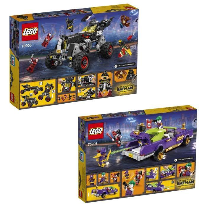 Pack LEGO Batman Movie - Batmobile et  Décapotable du Joker (8 figurines)