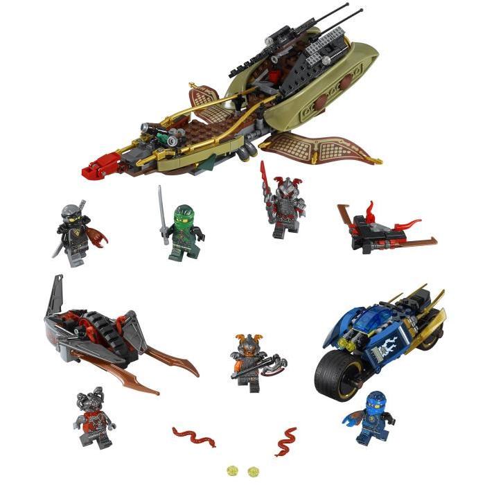 Pack LEGO Ninjago : L'Éclair du Désert (70622) + La Poursuite en Vol (70623) - 6 figurines