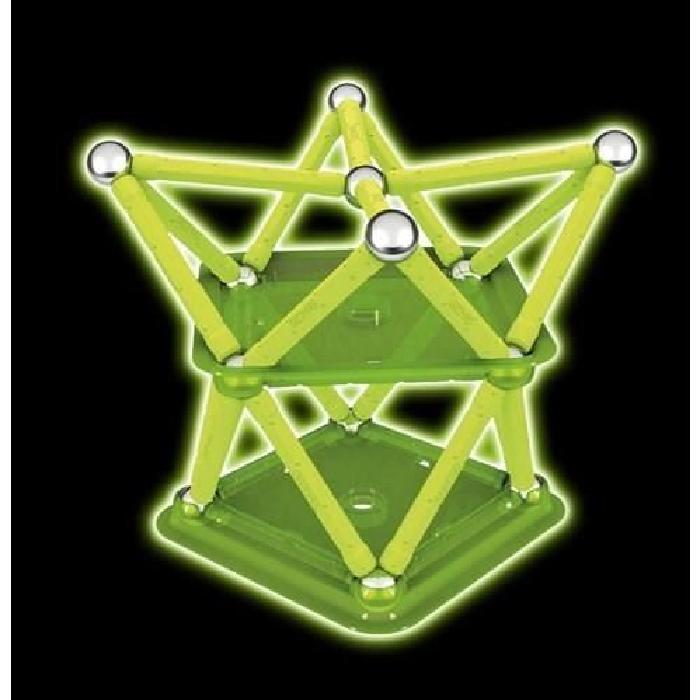 GEOMAG GLOW Jeu de Construction Magnétique Phosphorescent  40 pcs