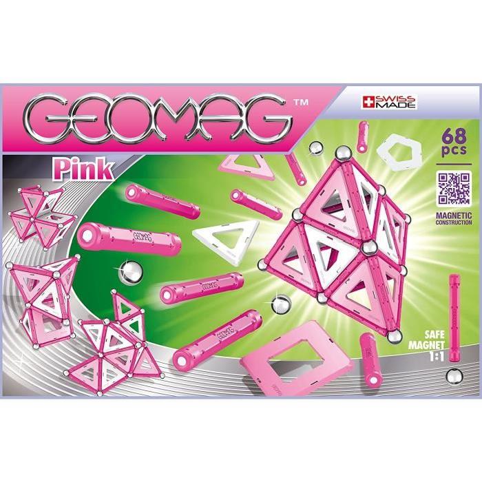 GEOMAG PINK Jeu de Construction Magnétique 68pcs