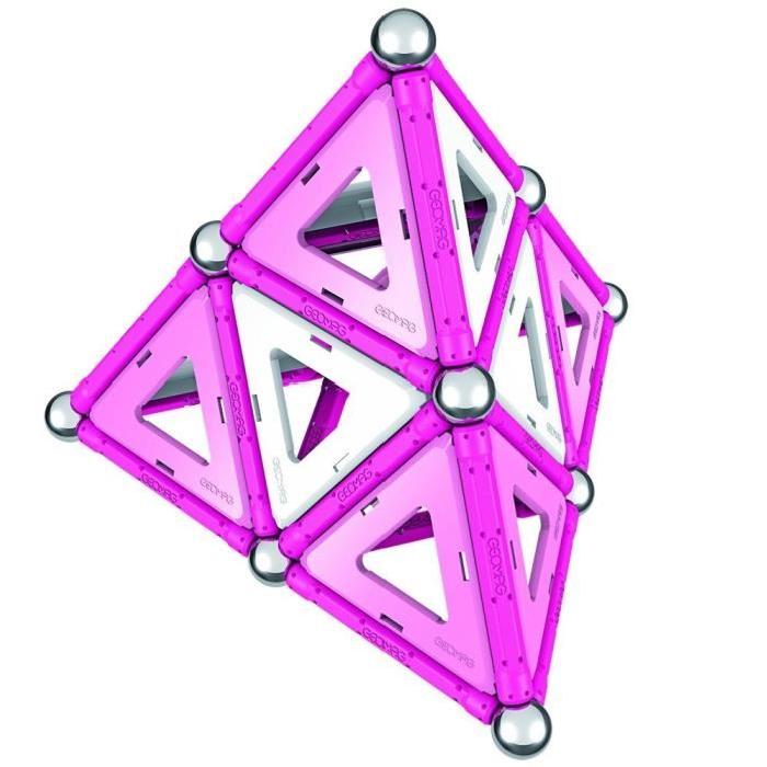 GEOMAG PINK Jeu de Construction Magnétique 68pcs