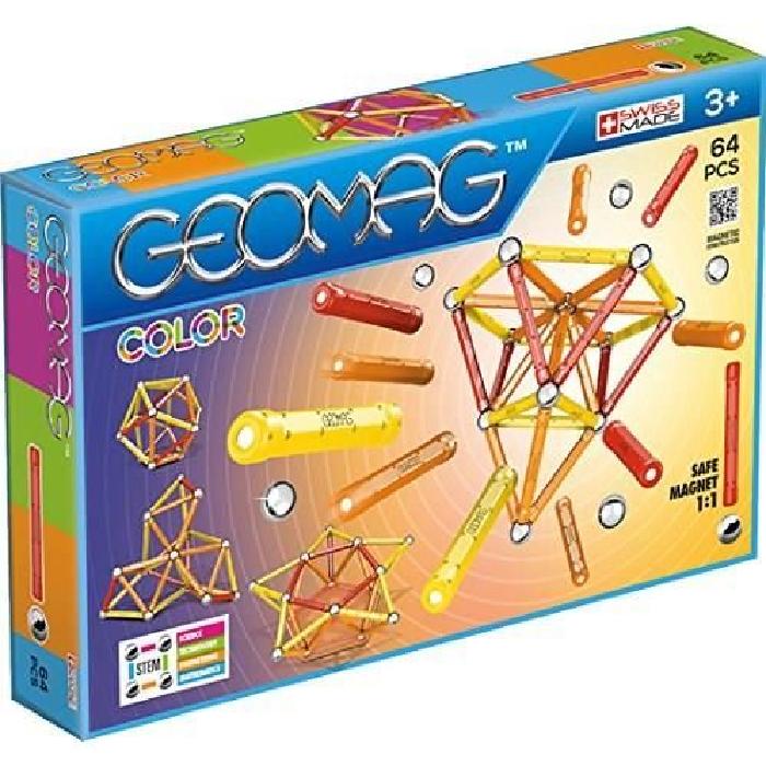 GEOMAG COLOR Jeu de Construction Magnétique 64 pcs