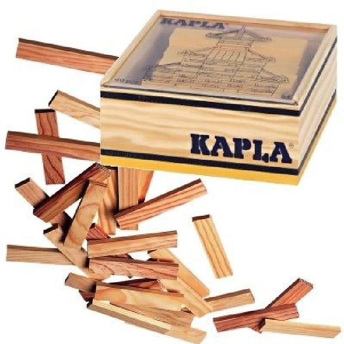 KAPLA Coffret Bois 40 Planchettes - Jaune