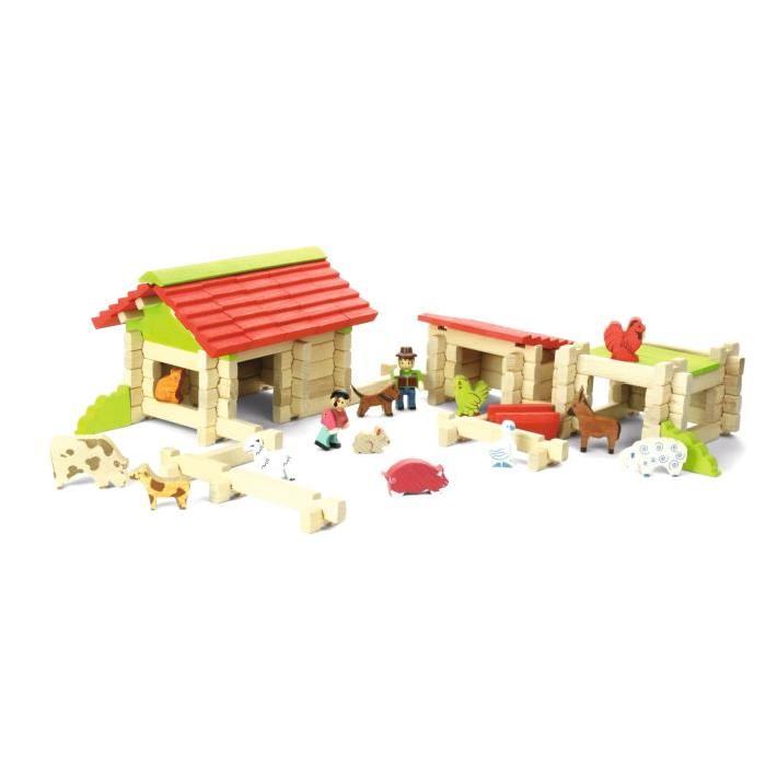 JEUJURA Ma Premiere Ferme En Bois - 120 Pieces