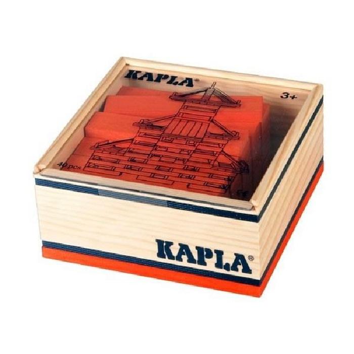 KAPLA Coffret Bois 40 Planchettes - Orange