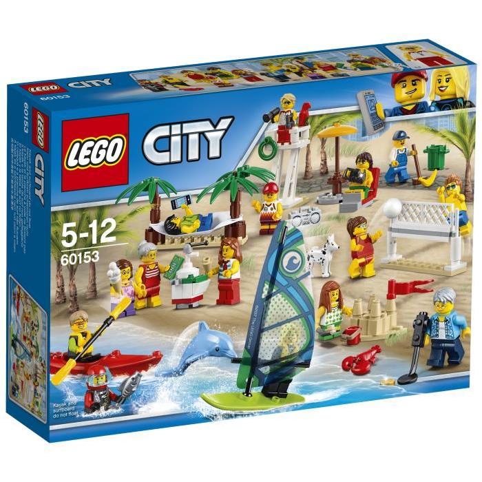 LEGO City 60153 Ensemble de Figurines de la plage